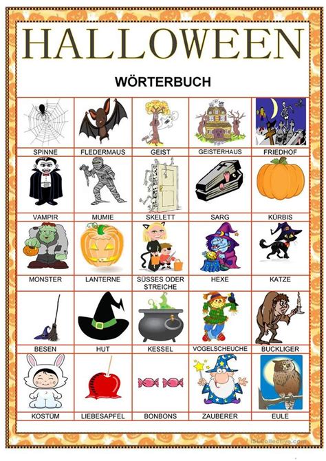 Halloween Pictionary Words