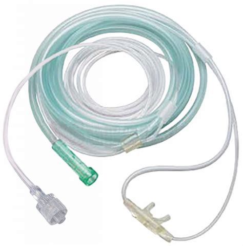 If the inspiratory flow rate of the patient is greater than what is being provided by the cannula, the patient will entrain room air into the lungs. CO2 NASAL CANNULA WITH O2 LINE 7FT