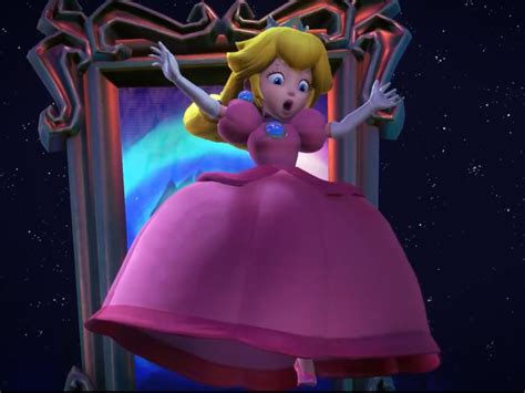 Princess Peachs Beautiful Dress Puffs Up Beautifully Like A Balloon
