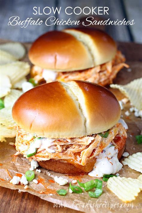 Maybe you would like to learn more about one of these? Shredded Buffalo Chicken Sandwiches (Slow Cooker) | Recipe ...