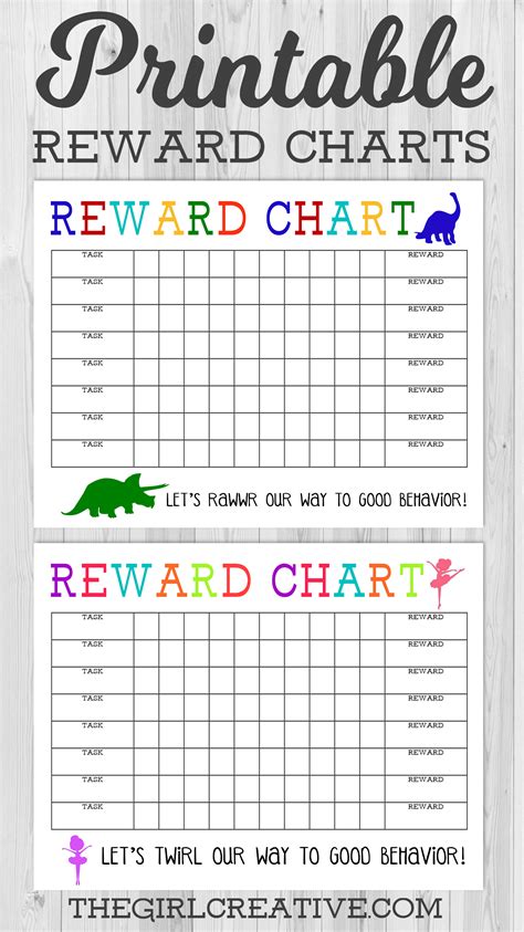 Printable Reward Chart - The Girl Creative