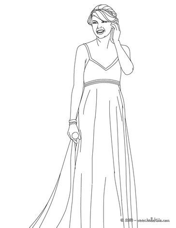 Buying a dress for your little princess might be a tough job, especially nowadays, when kids have developed a taste for fashion and trend. Taylor swift with beautiful dress coloring pages ...