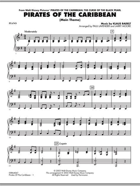Zimmer jack sparrow sheet music for piano four hands pdf. Paul Lavender "Pirates Of The Caribbean (Main Theme) - Piano" Sheet Music PDF Notes, Chords ...