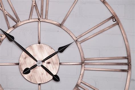 Vintage Copper Effect Metal Wall Clock Furniture La Maison Chic
