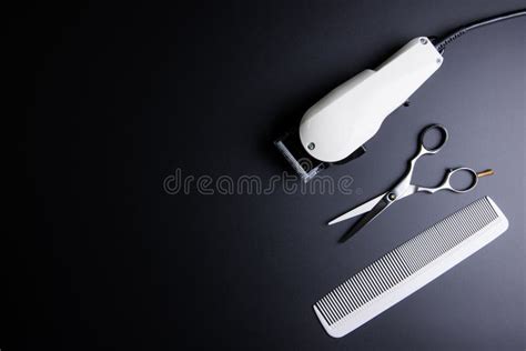 Stylish Professional Barber Scissors White Comb And White Elect Stock