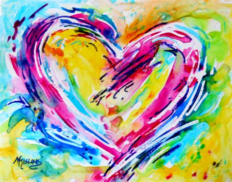 We offer free shipping as well as paid express transportation services. Martha Kisling Art With Heart : COLORFUL HEART Watercolor ...