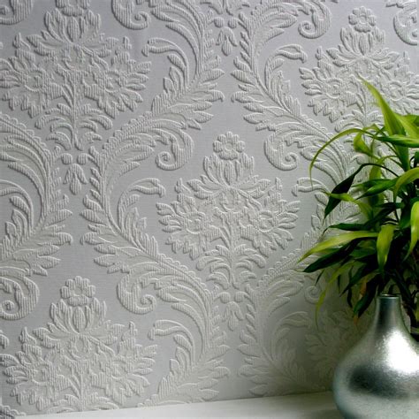 Brewster Home Fashions High Trad Paintable Textured Vinyl Wallpaper