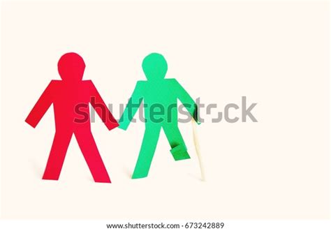 Two Stick Figures Holding Hands One Stock Photo 673242889 Shutterstock
