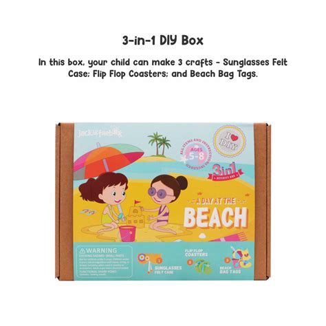 a day at the beach 3 in 1 diy craft box jackinthebox