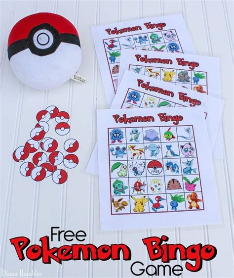 Pokemon Bingo Game Free Printable Do Your Kids Love Pokemon Download