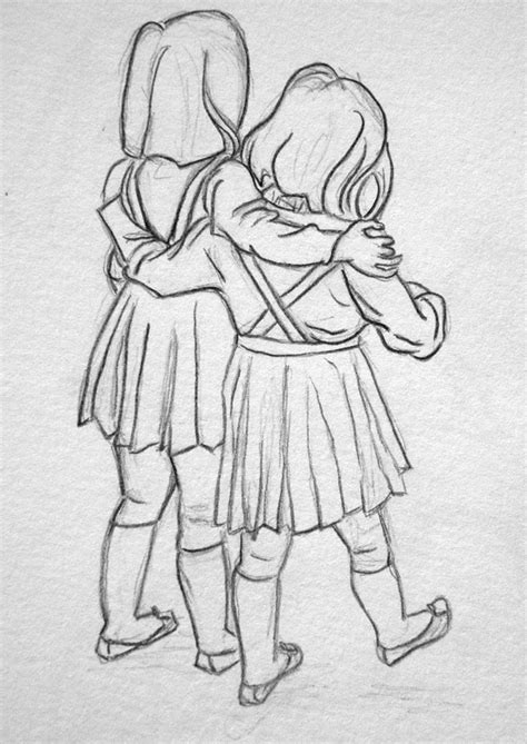 Sisters Pencil Sketch By Olivia Knibbs Art Drawings Sketches