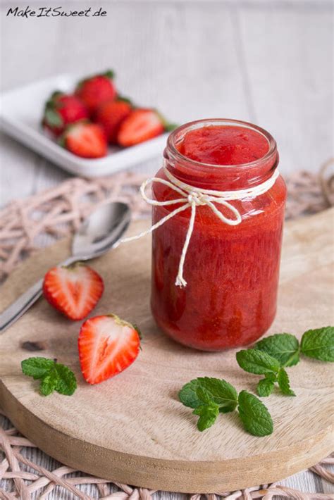 Fruchtige Erdbeer-Minze-Marmelade Rezept - MakeItSweet.de