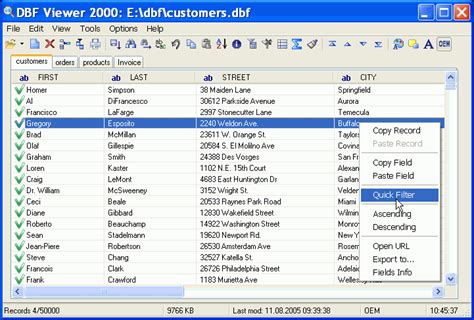 Dbf Viewer 2000 File Extensions