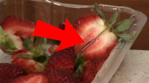 Watch Out For Needles Inside Strawberries Youtube