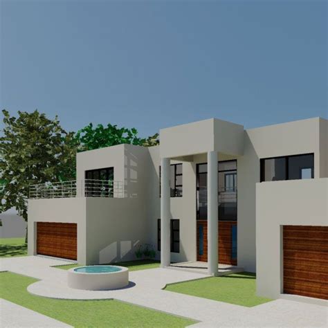 4 Bedroom Double Storey House Plan South African