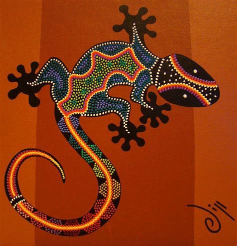 Gecko Australian Aboriginal Art Aboriginal Art Aboriginal Art