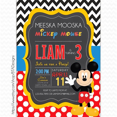 Last week i showed you my son's mickey mouse birthday party! Mickey Mouse Inspired Birthday Invitations + Free Printable!