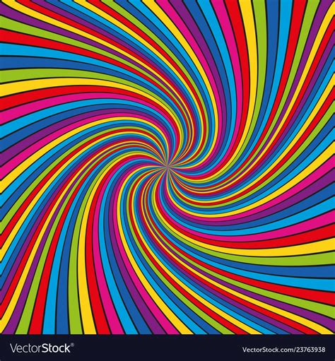Multicolored Lines In Spiral Colorful Royalty Free Vector