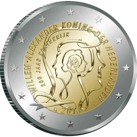 2 Euro Gedenkmünze Niederlande 2013 Bfr 200 Jahre Königreich 695