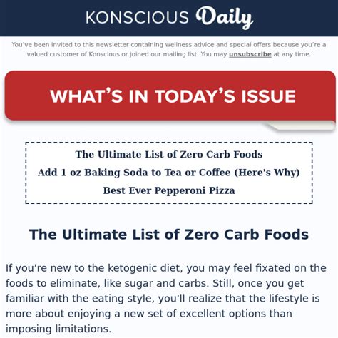 The Ultimate List Of Zero Carb Foods Konscious Keto