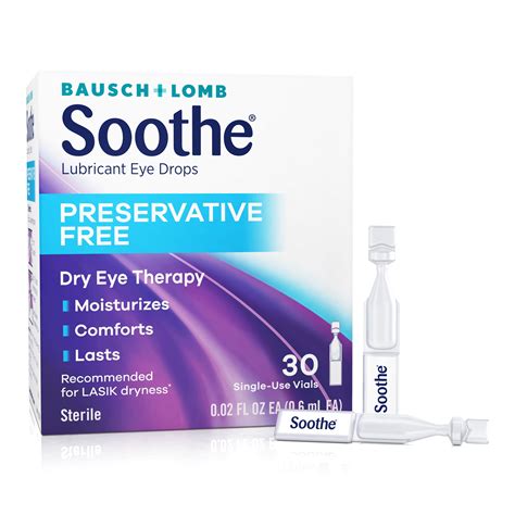 Soothe Preservative Free Eye Drops For Dry Eyes Lubricating Eye Drops