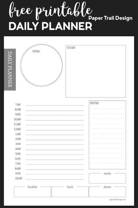 The Free Printable Daily Planner Is Shown In Black And White With Text