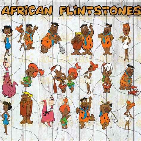 African Flintstones Svg Cricut File Transparent Background Etsy