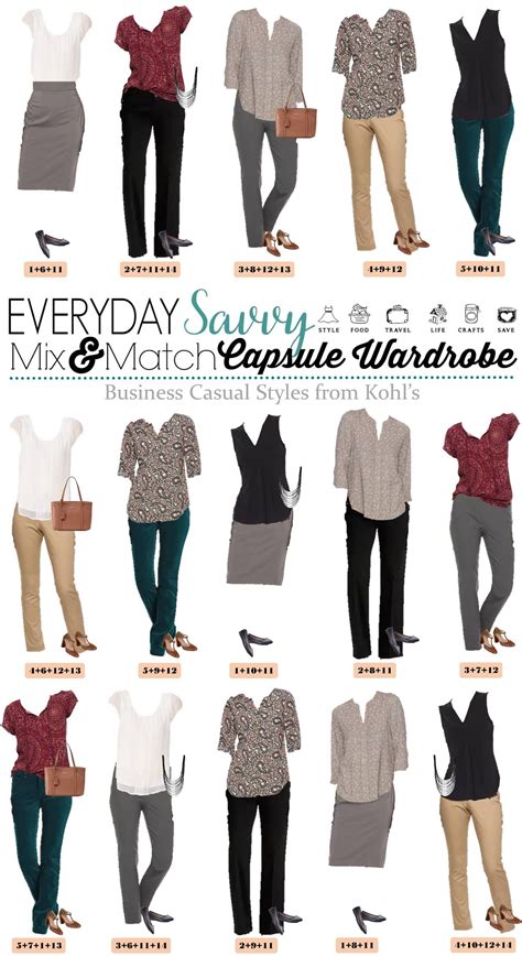 Kohls Business Casual Attire For Women Capsule Wardrobe Spring