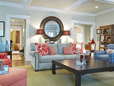 20 Beautiful Living Rooms With Blue Red And White Accents