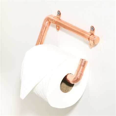 Please select either a right hand or  farmhouse decor, toilet roll holder, copper home decor, bathroom accessories, bathroom, pipe, toilet paper storage, home decor  toilet paper. DIY It - Copper Toilet Paper Holders - A Kailo Chic Life