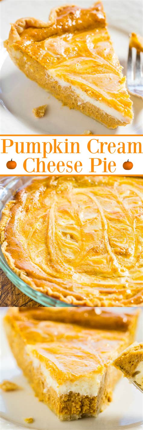 I love the crisp cool nights and. Pumpkin Cream Cheese Pie - Averie Cooks