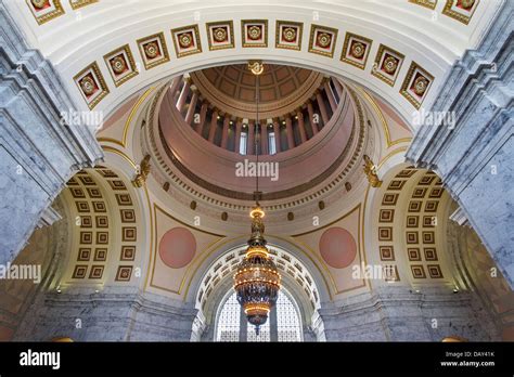 Washington State Capitol Building Rotunda Chandelier And Arch