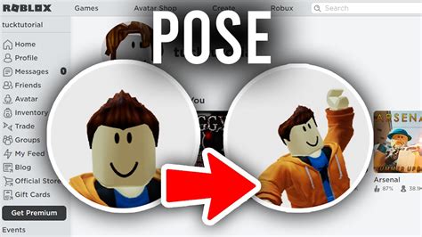 How To Pose In Roblox Profile Picture Change Pose In Roblox Profile