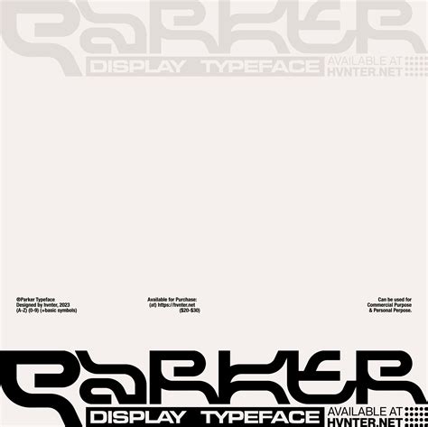 PARKER Typeface — hvnter.net