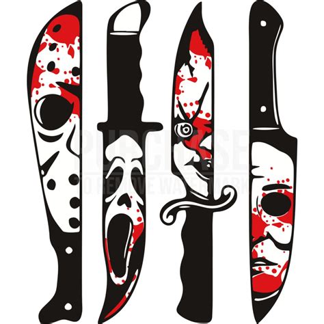 Horror Movie Characters In Knives Svg Jason Voorhees Svg Scream Svg Photos