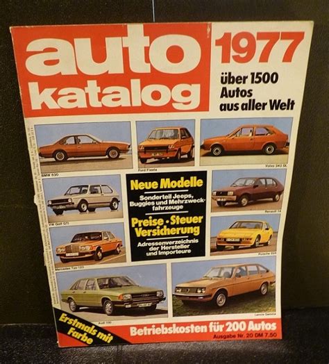 Auto Katalog 1977 Auto Katalog Autokatalog über 1500 Autos aus