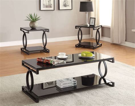 3 Piece Coffee Table Set Glass Glass Coffee Table Sets You Ll Love In