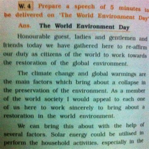 Speech The World Environment Day