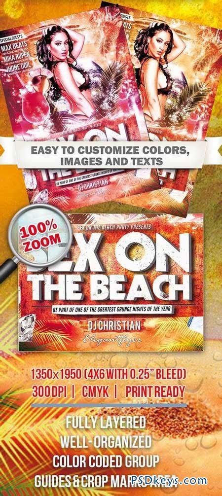 sex on the beach 2 club and party flyer psd template free download photoshop vector stock