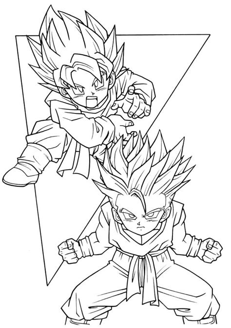 Find thousands of coloring pages in the coloring library. DRAGON BALL Z GOTENKS COLORING PAGE - Coloring Home