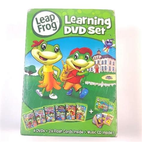 Leap Frog Learning 6 Dvds 26 Flash Cardsmusic Cd 2 6 Years For Kids