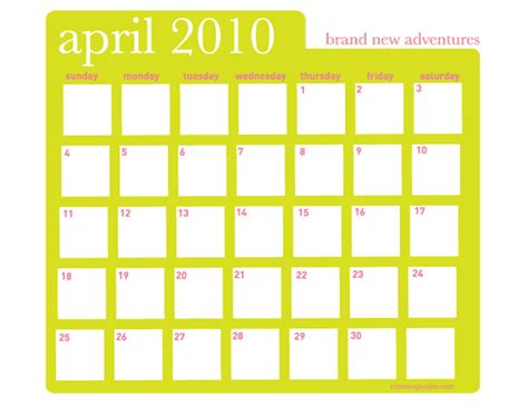 April 2010 Calendar Rottencupcakes