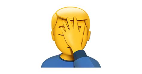 🤦‍♂️ Homme Embarrassé Qui Se Couvre Le Visage Avec La Main Emoji