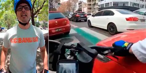 Video Polémico Ciclista Se Graba Chochando Carros 800noticias