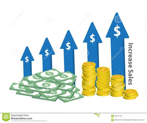 Increase Sales Business Graph Sign Stock Illustration - Illustration of increase, bars: 66011194