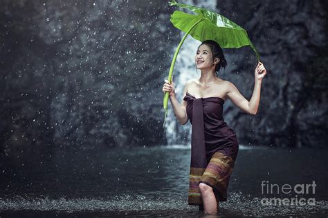 Asian Sexy Women Bathing At Outdoors Photograph By Sasin Tipchai Pixels