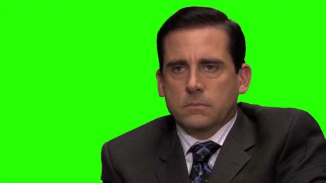 Michael Scott Annoyed Stare Green Screen The Office Youtube