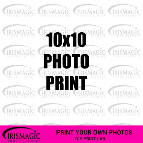 10x10 Luster Print Print Your Own Photos Irismagic Photo Studios