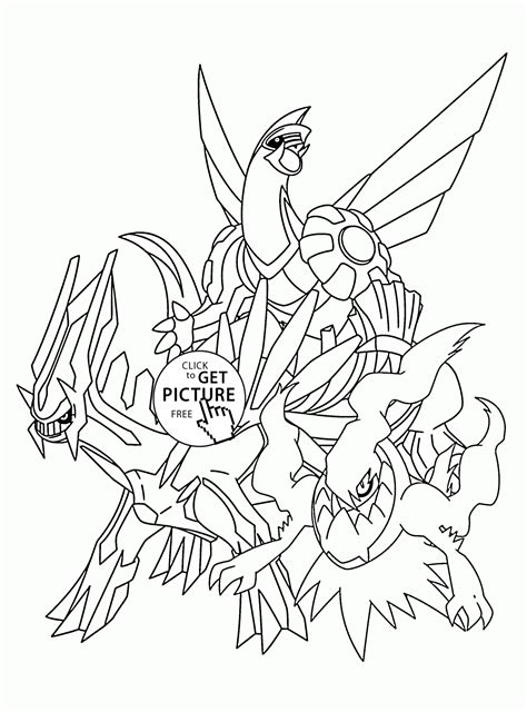 Legendary Pokemon Coloring Pages For Kids Pokemon Characters