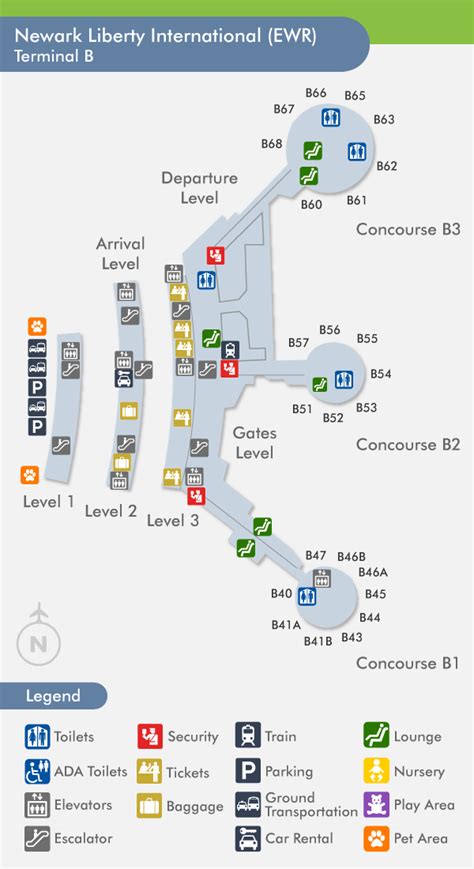 Travelnerd Terminal B Newark Airport Airport Map Newark